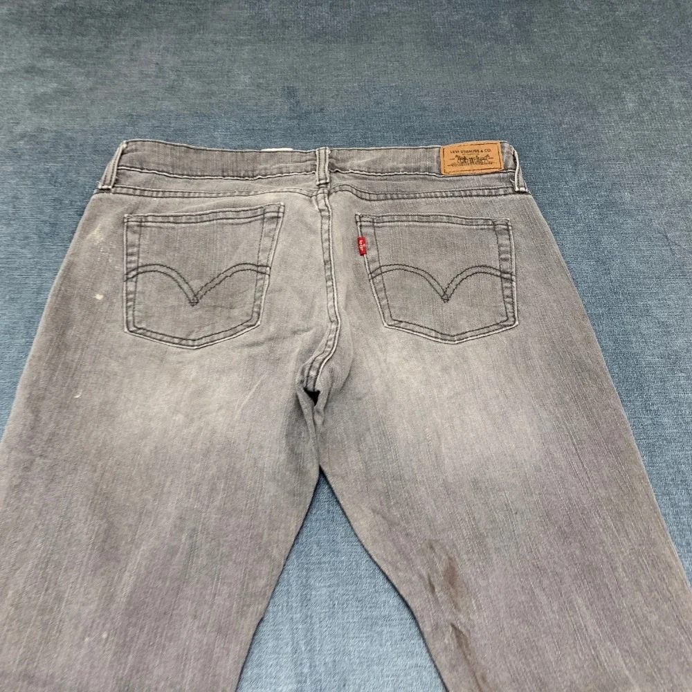 Vintage Levi's 545 Bootcut Jeans Womens 8M 32x29 Gray Cotton Low Rise Frayed Hem
